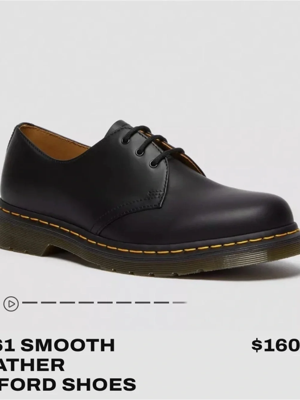 Dr. Martens 1461 Black Napa Leather 11838001 - NEW $160